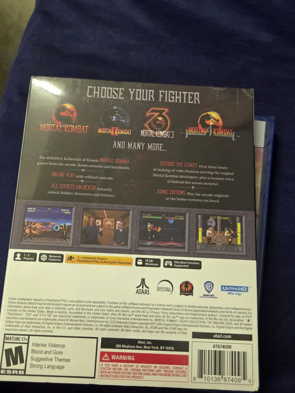 Brand NEW Mortal Kombat Legacy Kollection for PS5 - Black & Red
